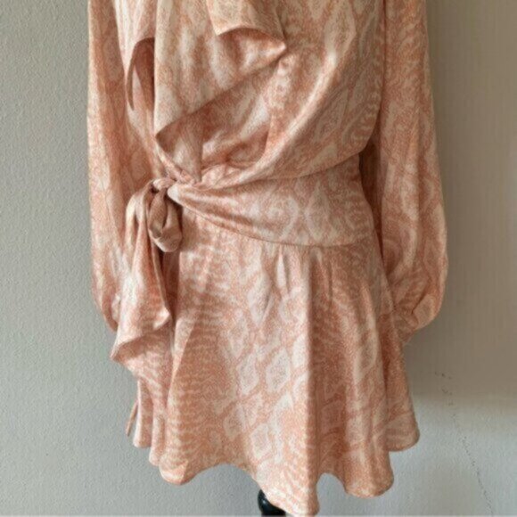 NWT Acler Bradley Cobra Wrap Long Sleeve Mini Dress - Picture 9 of 14